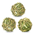 SunGrow Dried Barley Grass Balls for Small Pets Fiber Source for Happy Tummies Oral Care Partner & Strength Booster for Rabbits Guinea Pigs Hamsters Gerbils 3” Diameter 3 Pieces per Pack